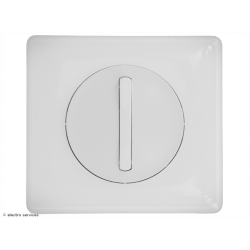 Poussoir ou Poussoir inverseur Doigt Etroit Céliane Complet Blanc - Avec griffes - CCB004G