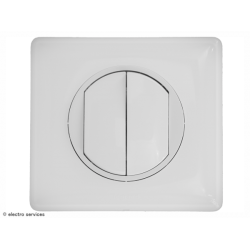 Double interrupteur ou Va-et-vient Céliane Complet Blanc - Avec griffes - CCB005G