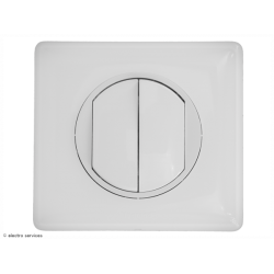 Double poussoir ou poussoir inverseur Céliane Complet Blanc - Avec griffes - CCB006G