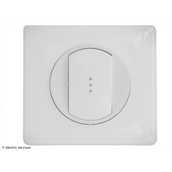 Interrupteur ou Va-et-vient à Voyant Témoin Céliane Complet Blanc - Avec griffes - CCB007G