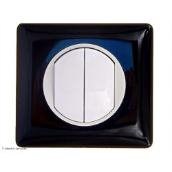 Double poussoir ou poussoir inverseur Céliane Complet Noir - Avec griffes - CCN006G