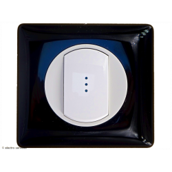 Interrupteur ou Va-et-vient à Voyant Témoin Céliane Complet Noir - Avec griffes - CCN007G