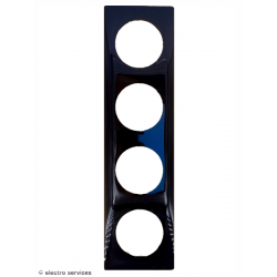 Plaque Céliane™ Laqué 4 postes Legrand | Finition design Noir