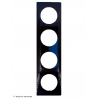 Plaque Céliane™ Laqué 4 postes Legrand | Finition design Noir