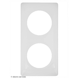 Plaque Céliane™ Laqué 2 postes Legrand | Plaque de finition design Blanc