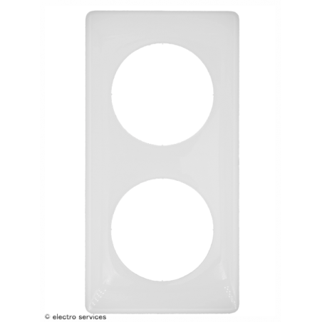 Plaque Céliane™ Laqué 2 postes Legrand | Plaque de finition design Blanc