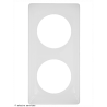 Plaque Céliane™ Laqué 2 postes Legrand | Plaque de finition design Blanc