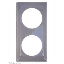 Plaque Céliane™ Laqué 2 postes Legrand | Plaque de finition design Gris Perle
