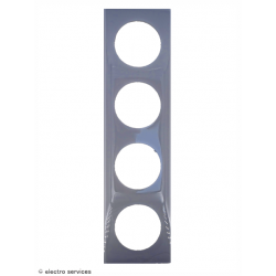 Plaque Céliane™ Laqué 4 postes Legrand | Finition design Gris Perle