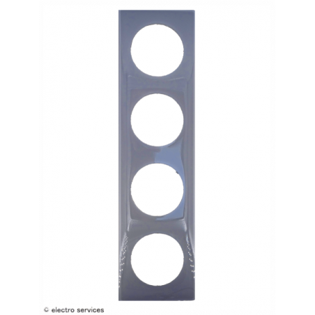 Plaque Céliane™ Laqué 4 postes Legrand | Finition design Gris Perle