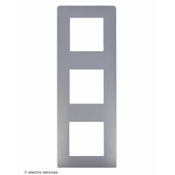 Plaque Hager Essensya 3 Postes WE491 titane