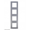 Plaque Hager Essensya 4 Postes WE494 titane