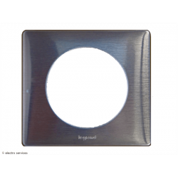 Plaque Céliane™ Métal 1 poste Legrand | Finition design Tungstène