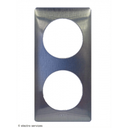 Plaque Céliane™ Métal 2 postes Legrand | Finition design Tungstène
