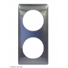 Plaque Céliane™ Métal 2 postes Legrand | Finition design Tungstène