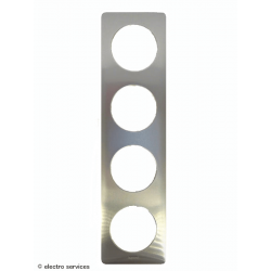 Plaque Céliane™ Métal 4 postes Legrand | Finition design Titane