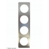 Plaque Céliane™ Métal 4 postes Legrand | Finition design Titane