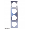 Plaque Céliane™ Métal 4 postes Legrand | Finition design Aluminium