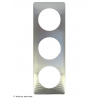 Plaque Céliane™ Métal 3 postes Legrand | Finition premium Titane
