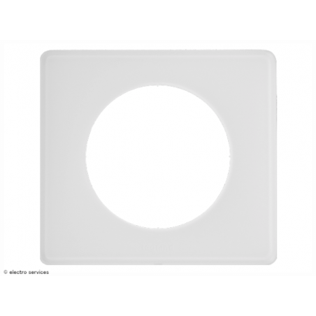 Plaque Céliane™ Poudre 1 poste Legrand | Finition design Craie