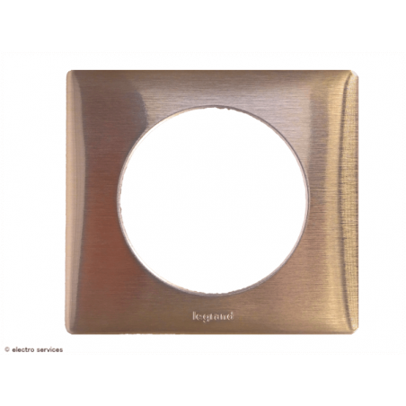 Plaque Céliane™ Métal 1 poste Legrand | Finition design Copper