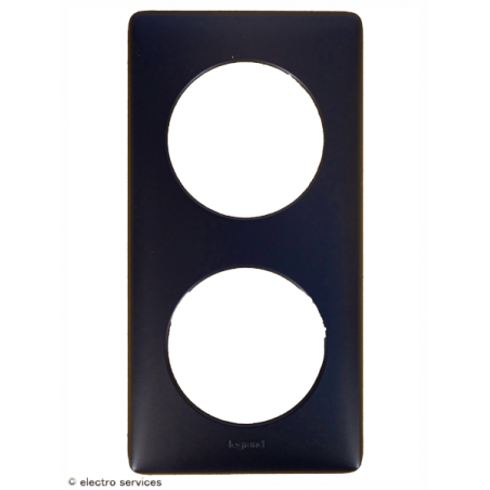 Plaque Céliane™ Métal 2 postes Legrand | Finition design Carbonne