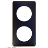 Plaque Céliane™ Métal 2 postes Legrand | Finition design Carbonne