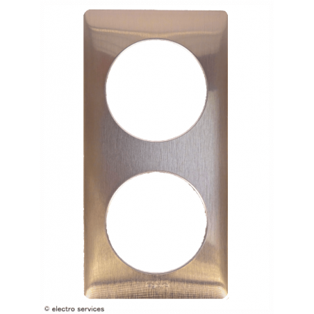 Plaque Céliane™ Métal 2 postes Legrand | Finition design Cooper