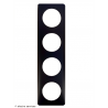 Plaque Céliane™ Métal 4 postes Legrand | Finition design Carbonne
