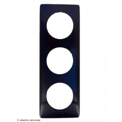 Plaque Céliane Métal 3 postes - Carbone - LEG68983