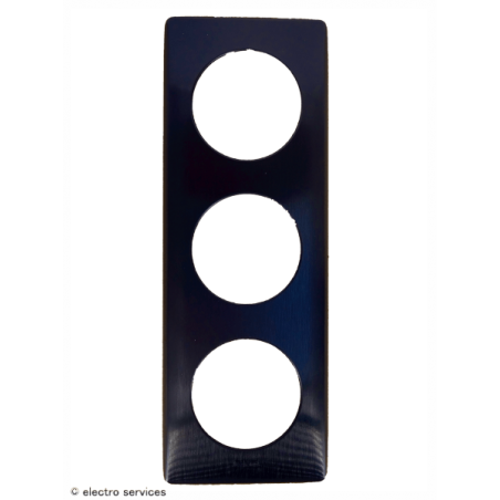 Plaque Céliane™ Métal 3 postes Legrand | Finition premium Carbonne