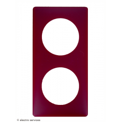 Plaque Céliane Poudré 2 postes - Bordeaux - LEG66752