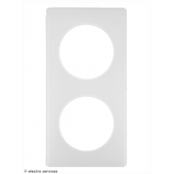 Plaque Céliane Poudré 2 postes - Craie - LEG66702