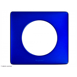Plaque Céliane™ Métal 1 poste Legrand | Finition design Bleu nuit