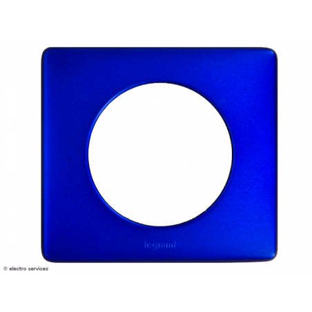 Plaque Céliane™ Métal 1 poste Legrand | Finition design Bleu nuit