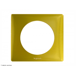 Plaque Céliane™ Métal 1 poste Legrand | Finition design Laiton