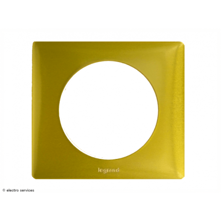 Plaque Céliane™ Métal 1 poste Legrand | Finition design Laiton