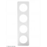 Plaque Céliane™ Laqué 4 postes Legrand | Finition design Blanc
