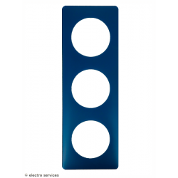Plaque Céliane™ Poudre 3 postes Legrand | Plaque design Bleu vert