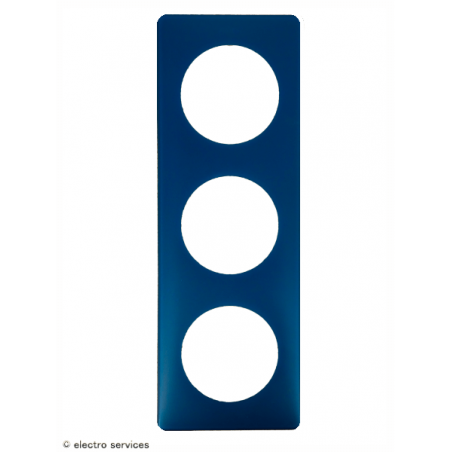 Plaque Céliane™ Poudre 3 postes Legrand | Plaque design Bleu vert
