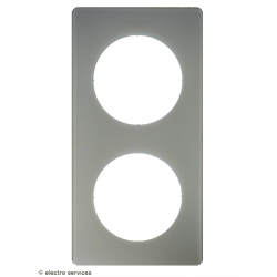 Plaque Céliane Poudré 2 postes - Argile - LEG66712