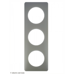 Plaque Céliane™ Poudre 3 postes Legrand | Plaque design Argile