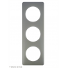 Plaque Céliane™ Poudre 3 postes Legrand | Plaque design Argile