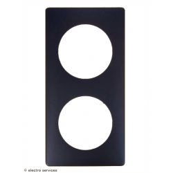 Plaque Céliane Poudré 2 postes - Basalte - LEG66742