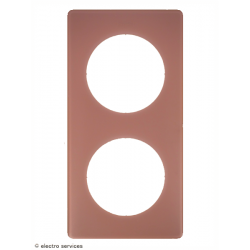 Plaque Céliane Poudré 2 postes - Vieux Rose - LEG66762