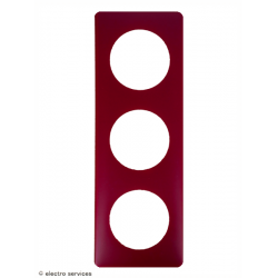 Plaque Céliane Poudré 3 postes - Bordeaux - LEG66753