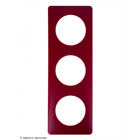 Plaque Céliane™ Poudre 3 postes Legrand | Plaque design Bordeaux