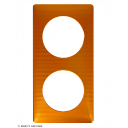 Plaque Céliane™ Métal 2 postes Legrand | Finition design Orange Snake
