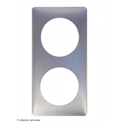 Plaque Céliane™ Métal 2 postes Legrand | Finition design Alu Snake
