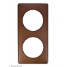 Plaque Céliane™ Métal 2 postes Legrand | Finition design Chocolat